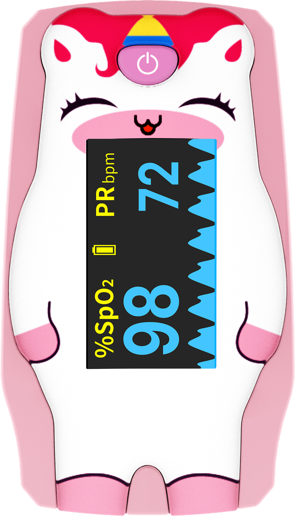 Oximetro Pediatrico Mibest Unicorn rosado