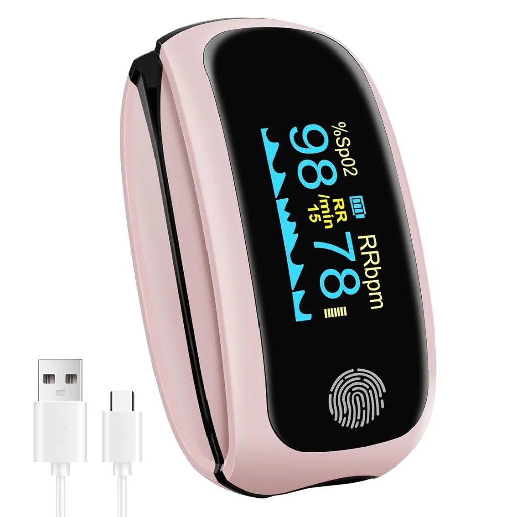 Oximetro recargable rosado Manhero