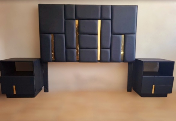 Cabecera Premium 'Zúrich' (Diseño Modular de Paneles) - Modelo 2 (Imperial, Tela, Botón de Tela)