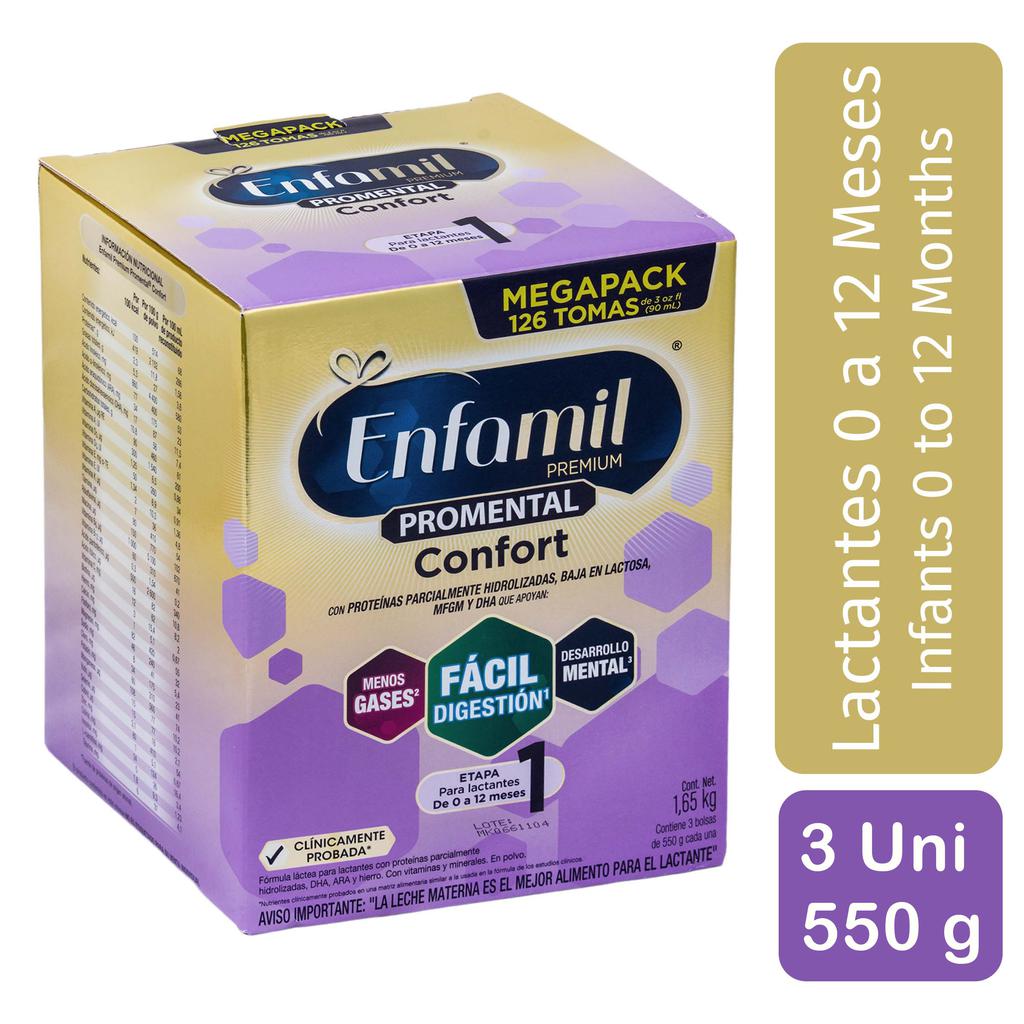 Enfamil Confort Premium Fórmula Infantil 3 Unidades / 550 g / 1.2 lb
