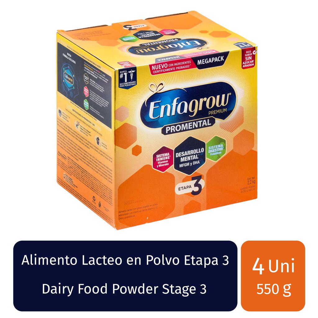Enfagrow 3 Fórmula Infantil 4 Unidades / 550 g / 1.2 lb