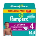 Pampers Pañales para Bebé Cruisers Talla 4 / 144 Unidades
