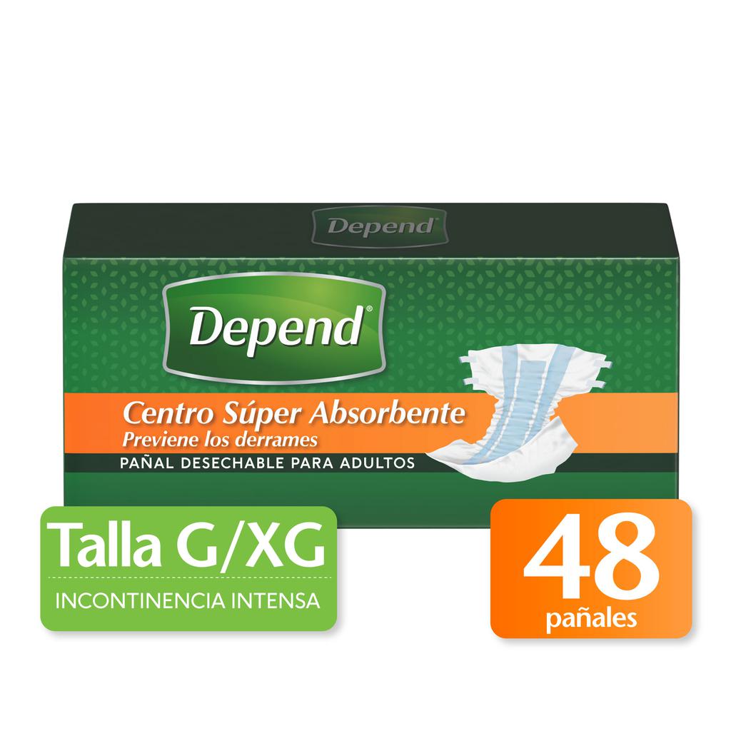 [453588] Depend Pañal para Adulto Talla L 48 Unidades