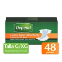 Depend Pañal para Adulto Talla L 48 Unidades