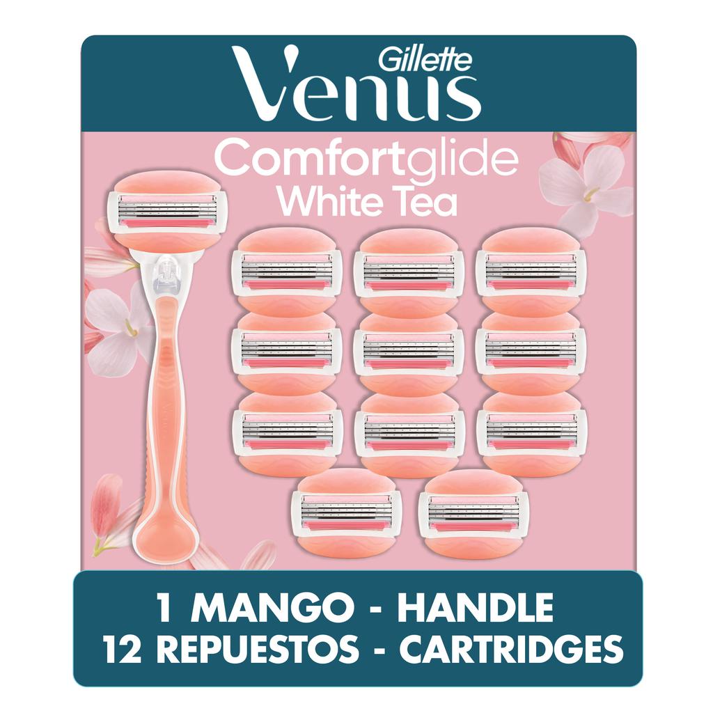 [480814] Gillette Venus Rasuradora para Mujer + 12 Cartuchos Humectantes