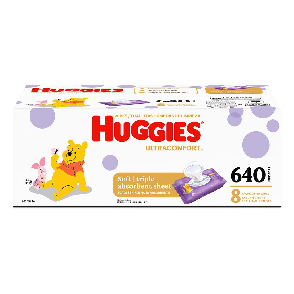 [480837] Huggies Toallitas Húmedas Ultraconfort para Bebé 8 Paquetes / 80 Unidades