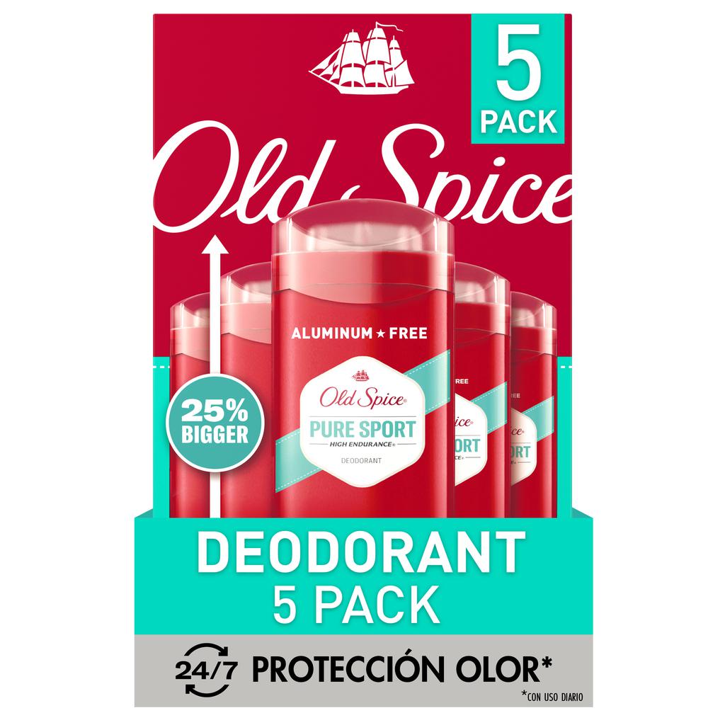 [473158] Old Spice Desodorante Pure Sport Esencia Masculina 5 Unidades / 85 g / 3 oz