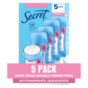 Secret Antitranspirante y Desodorante en Barra para Mujeres Powder Fresh 5 Unidades / 73.7 g / 2.6 oz