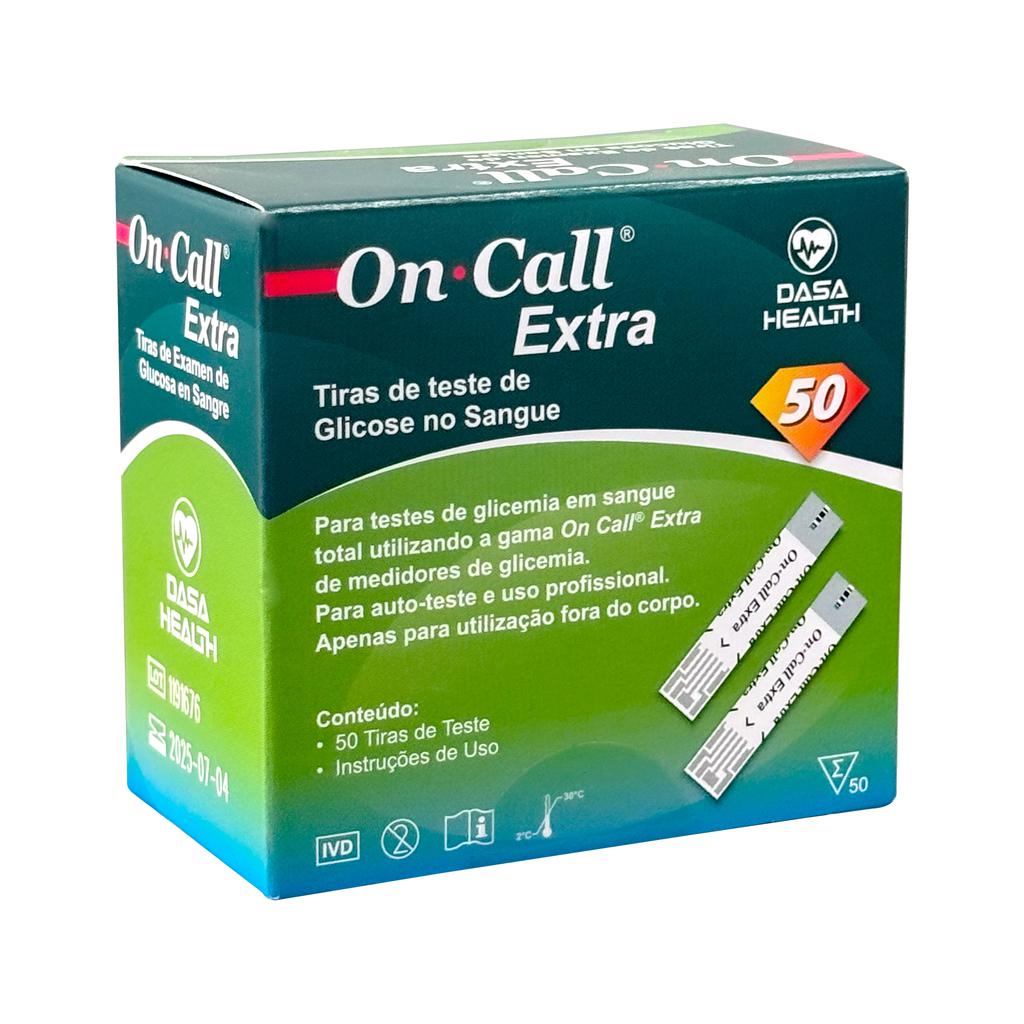 [485973] On Call Extra Tiras Reactivas para Medir Glucosa 50 Unidades
