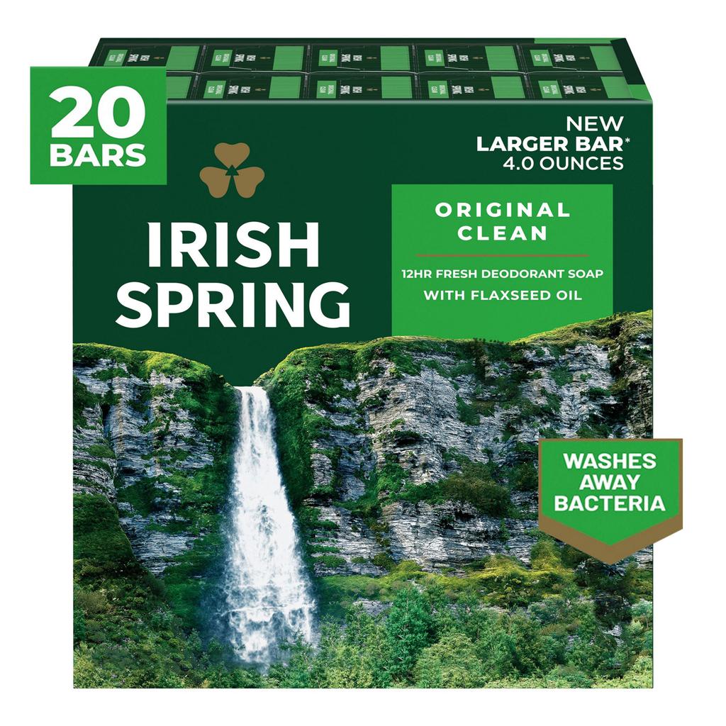 [273680] Irish Spring Original Jabón Corporal Libre de Parabenos 20 Unidades / 113 g / 4 oz