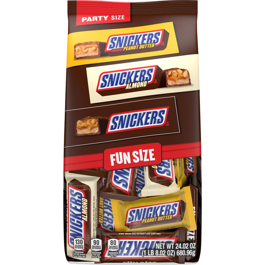 [472890] Snickers Paquete Fiesta de de Barras de Chocolate Variadas 680.96 g / 24.02 oz