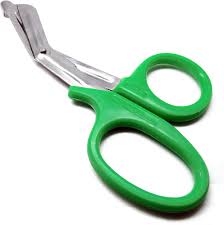 Tijeras  Paramédicas EMT verde claro  (de botón)