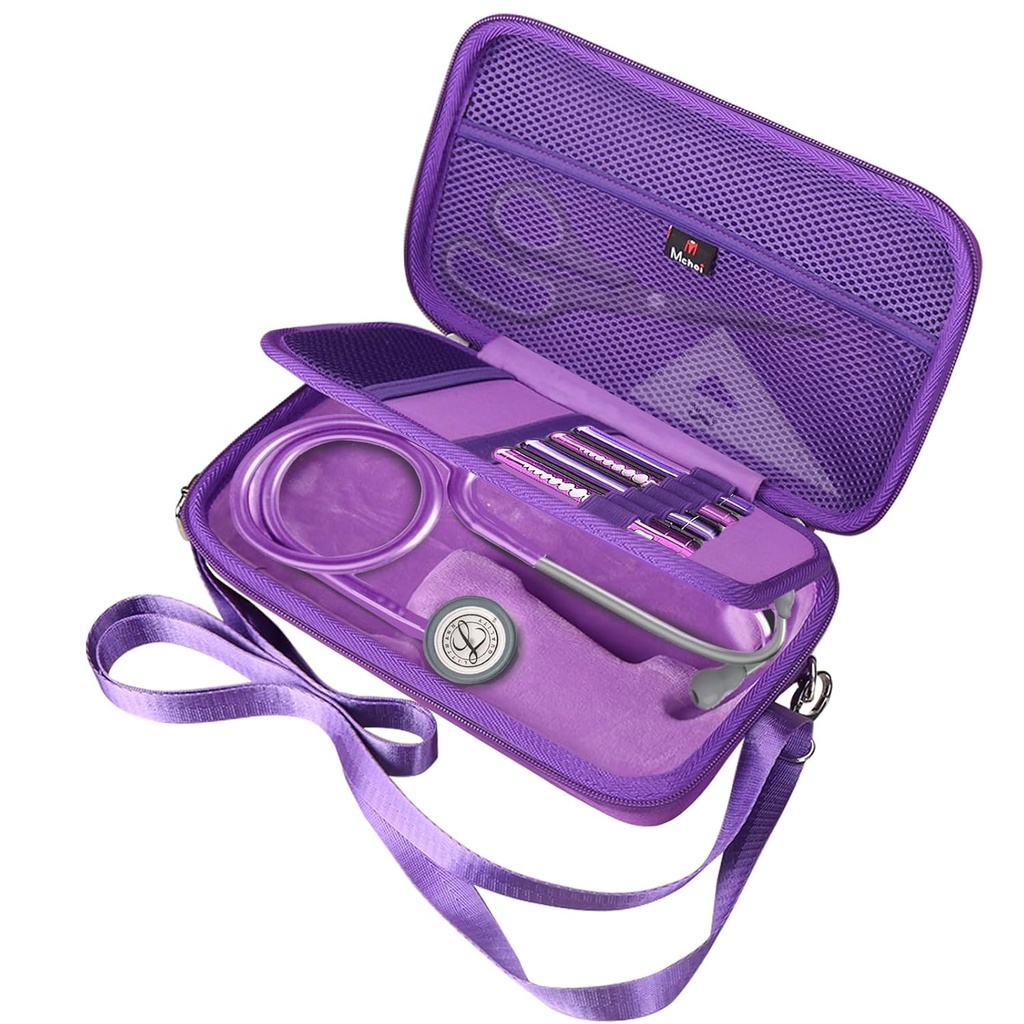 estuche Mchoi para estetoscopio morado